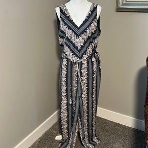 Loft floral jumpsuit